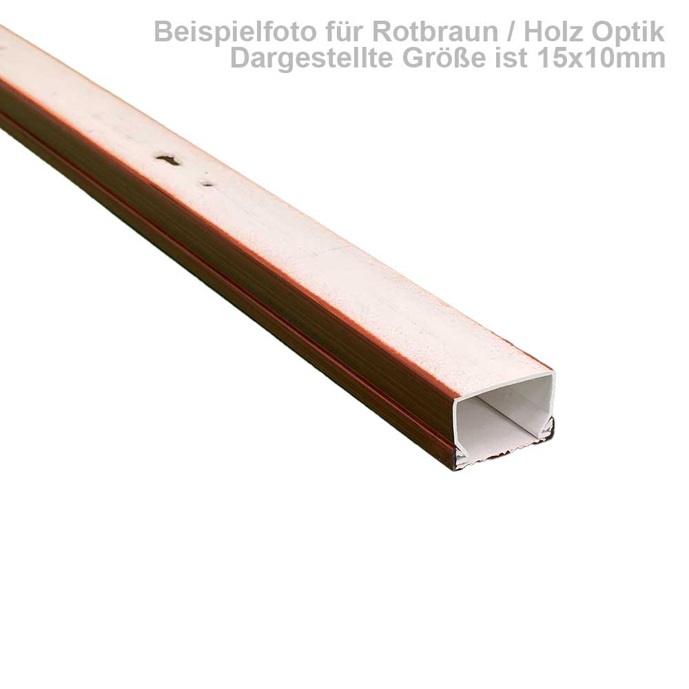 100x60 mm Kabelkanal Rot Braun Schrauben / Bohren 2x 1m