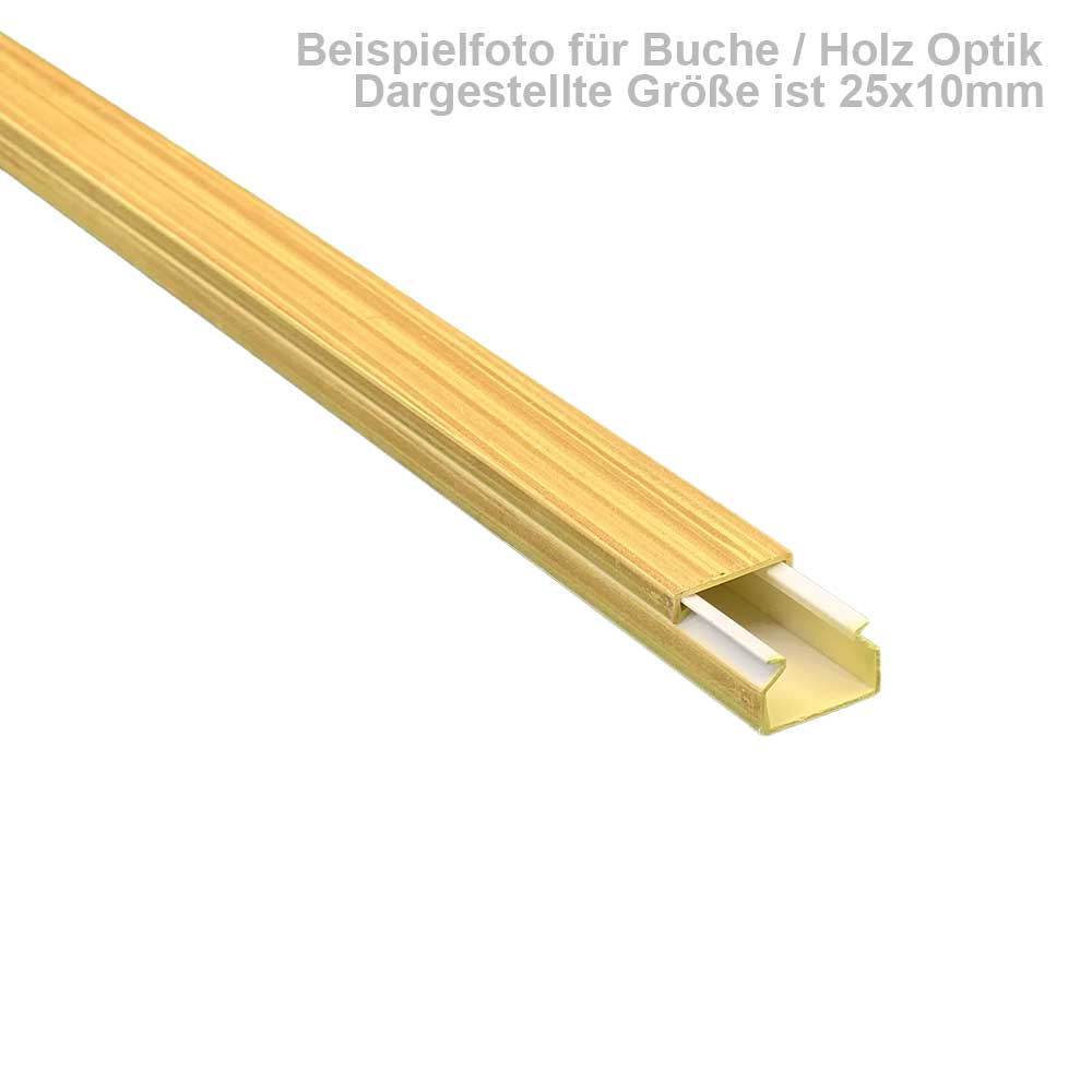 80x40 mm Kabelkanal Buche Hell zum Schrauben 2m