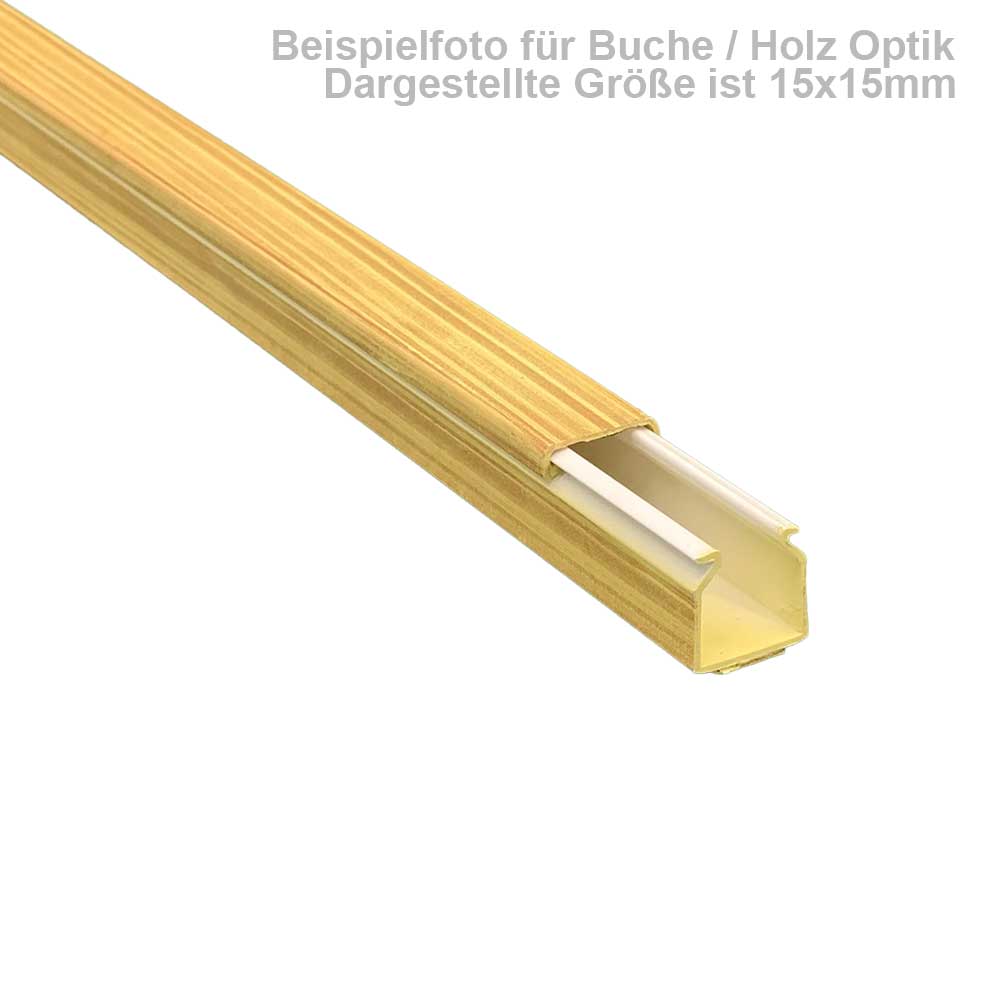 40x25 mm Kabelkanal Buche Hell Selbstklebend  2x 1m