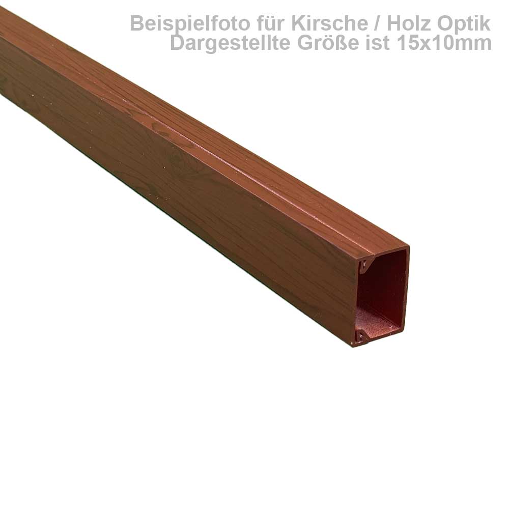 100x40 mm Kabelkanal Kirsche Dunkel mit Maserung zum Schrauben  2x 1m