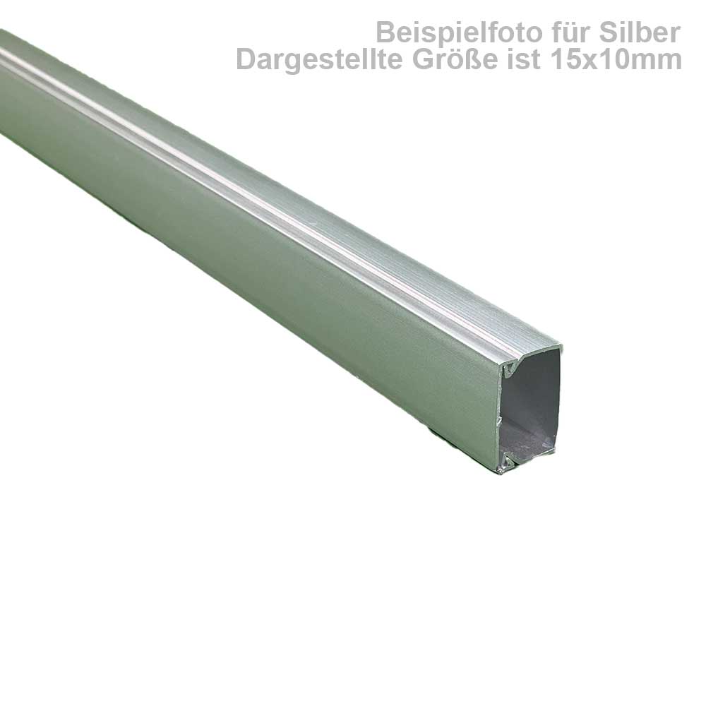 100x50 mm Kabelkanal Silber Schrauben / Bohren  2x 1m