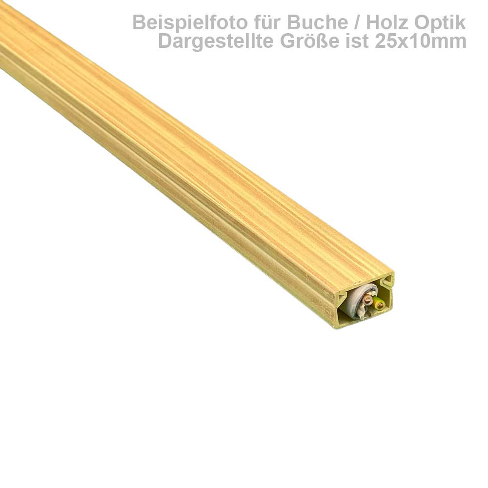 40x40 mm Kabelkanal Buche Hell zum Schrauben 2m