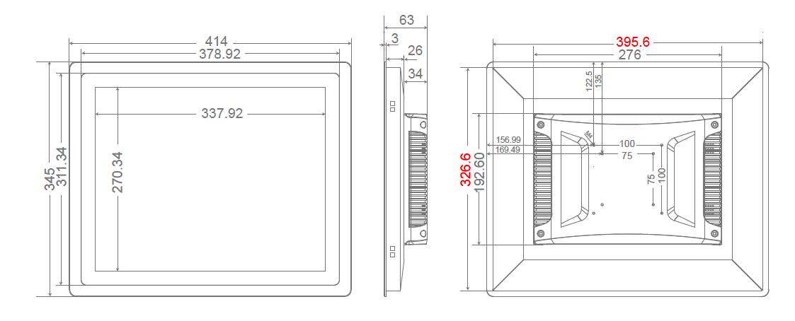 Masse vom Touch Panel