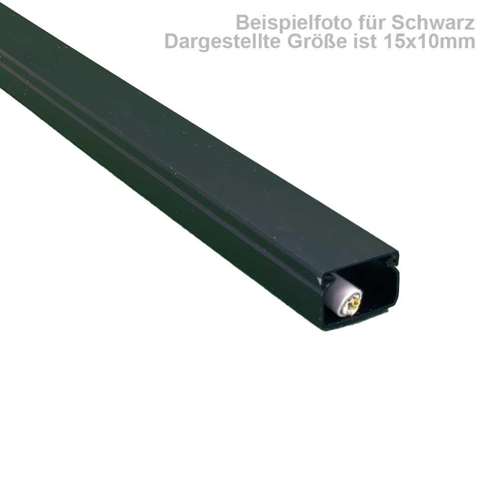 60x25 mm Kabelkanal Schwarz Selbstklebend 2x 1m