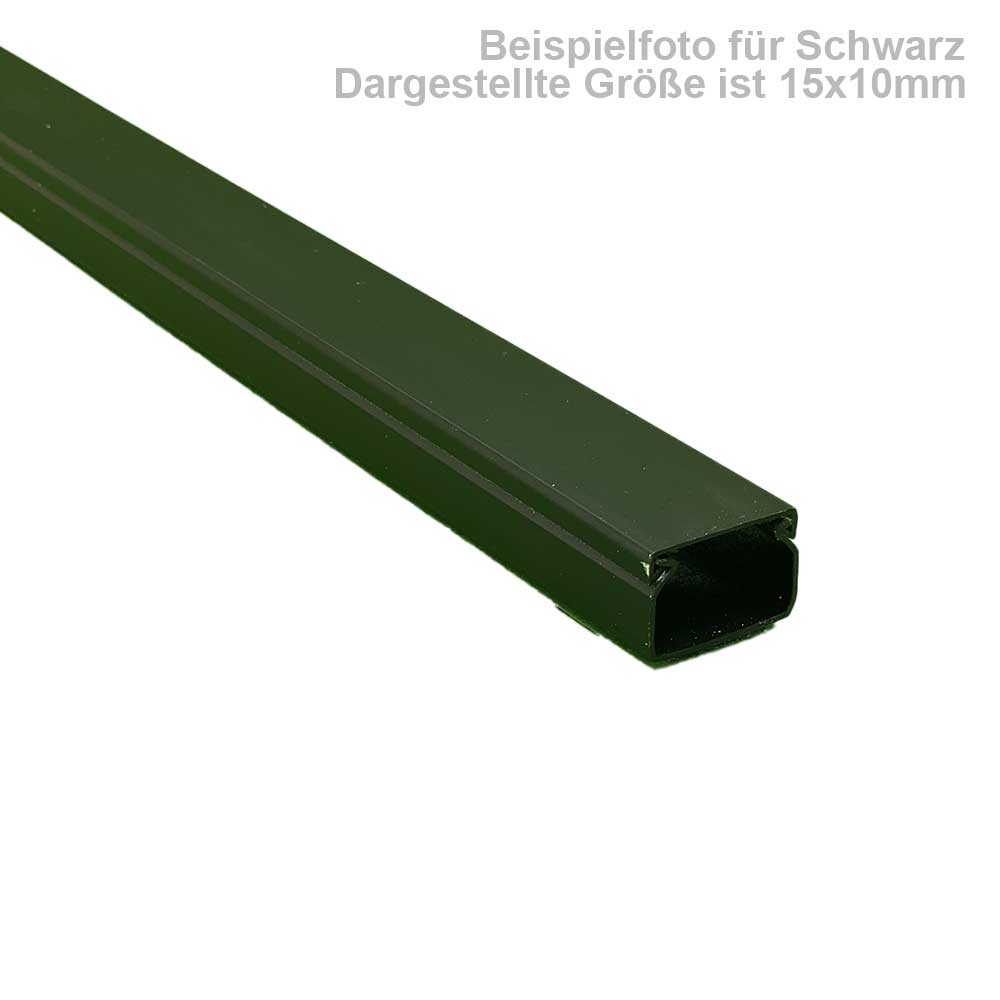 40x25 mm Kabelkanal Schwarz Selbstklebend - 2x 1m