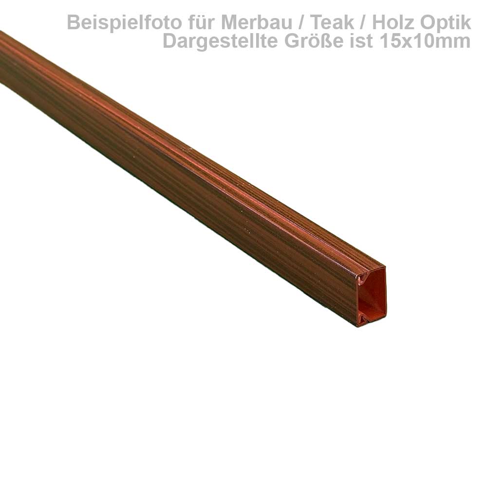 Kabelkanal Merbau / Teak 15X10mm Merbau/Teak Schrauben / Bohren 2m