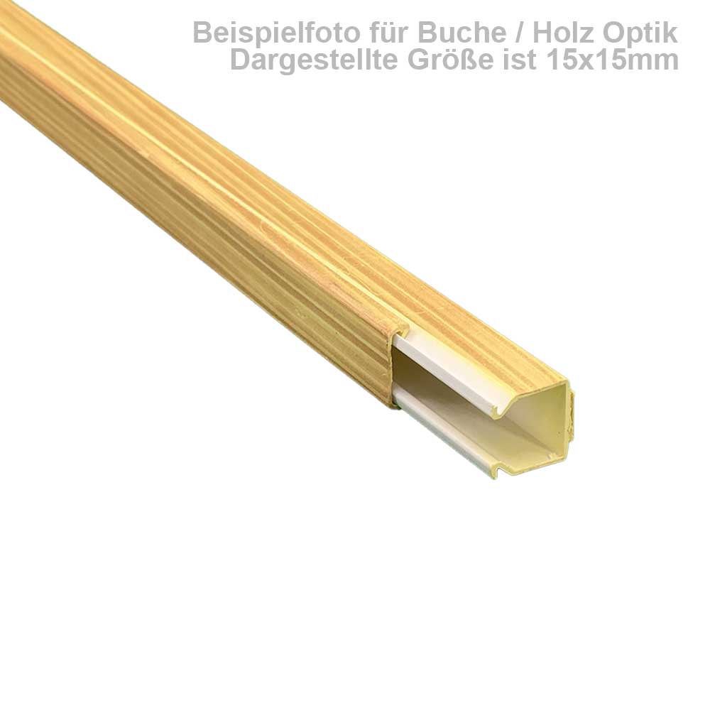 10x8 mm Kabelkanal Buche Hell Selbstklebend 2x 1m