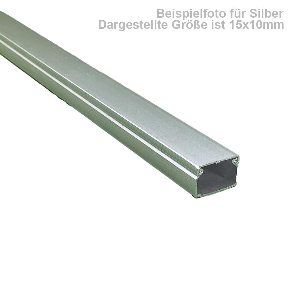 25x25 mm Kabelkanal Silber Schrauben / Bohren 2m