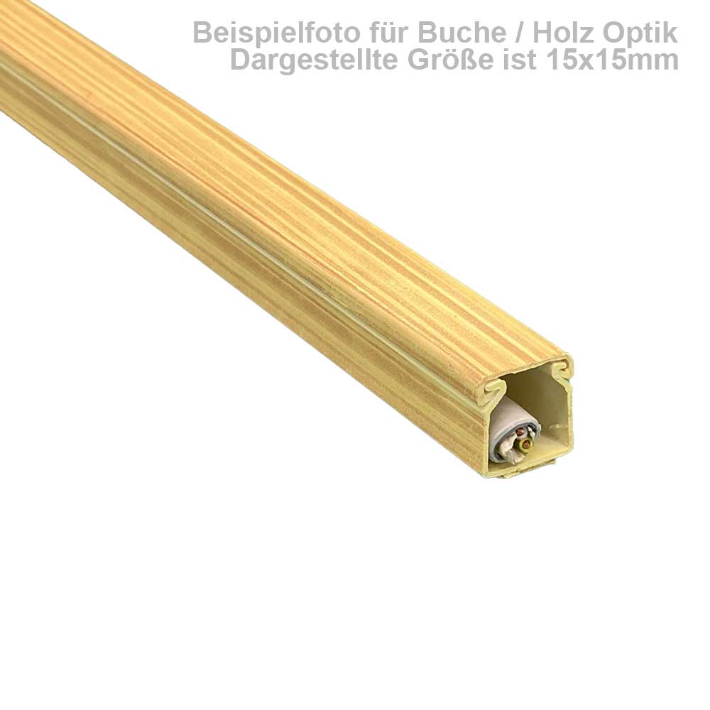 60x25 mm Kabelkanal Buche Hell Selbstklebend 2m