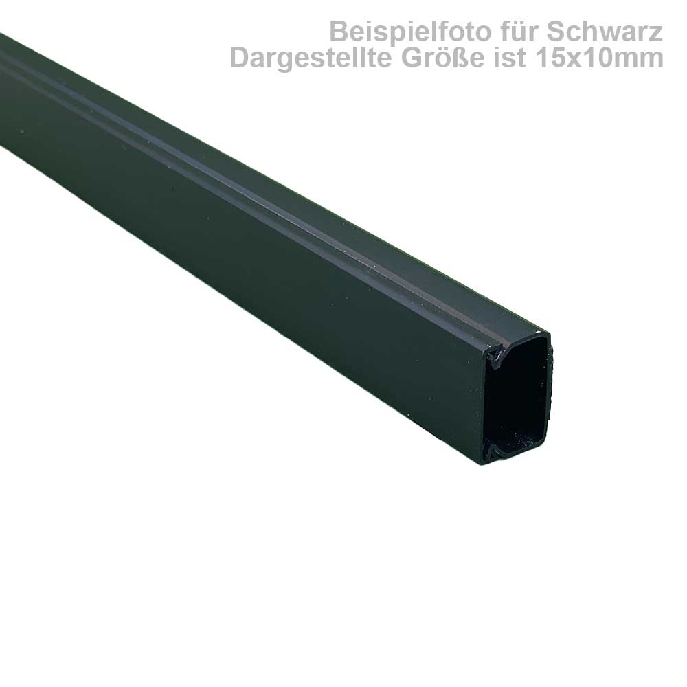 15x10 mm Kabelkanal Schwarz  Schrauben / Bohren 2x 1m