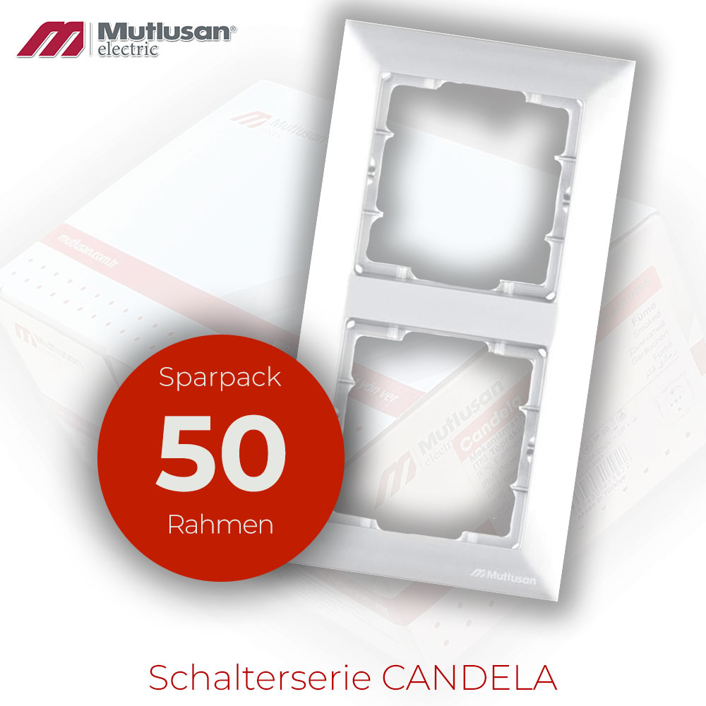 Sparset 50x 2fach Rahmen Vertikal weiß CANDELA Standard