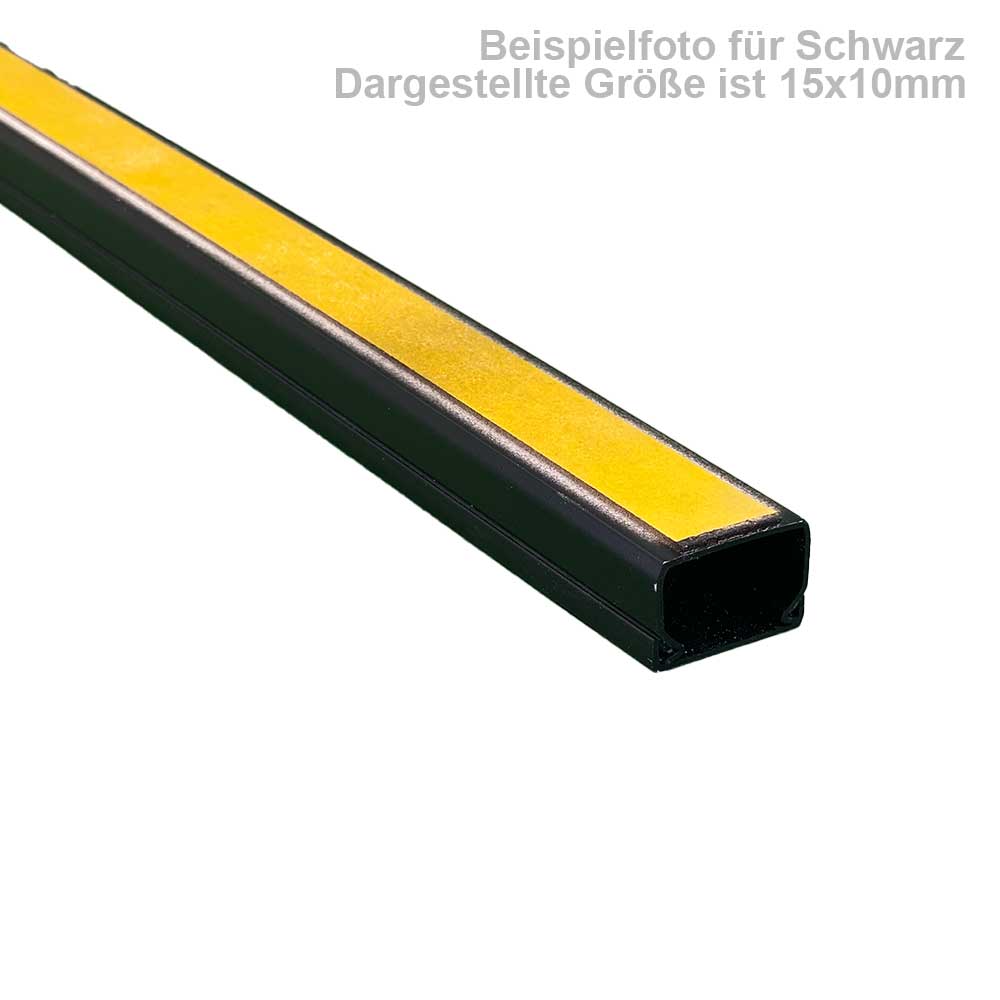 10x8 mm Kabelkanal Schwarz Selbstklebend 2m