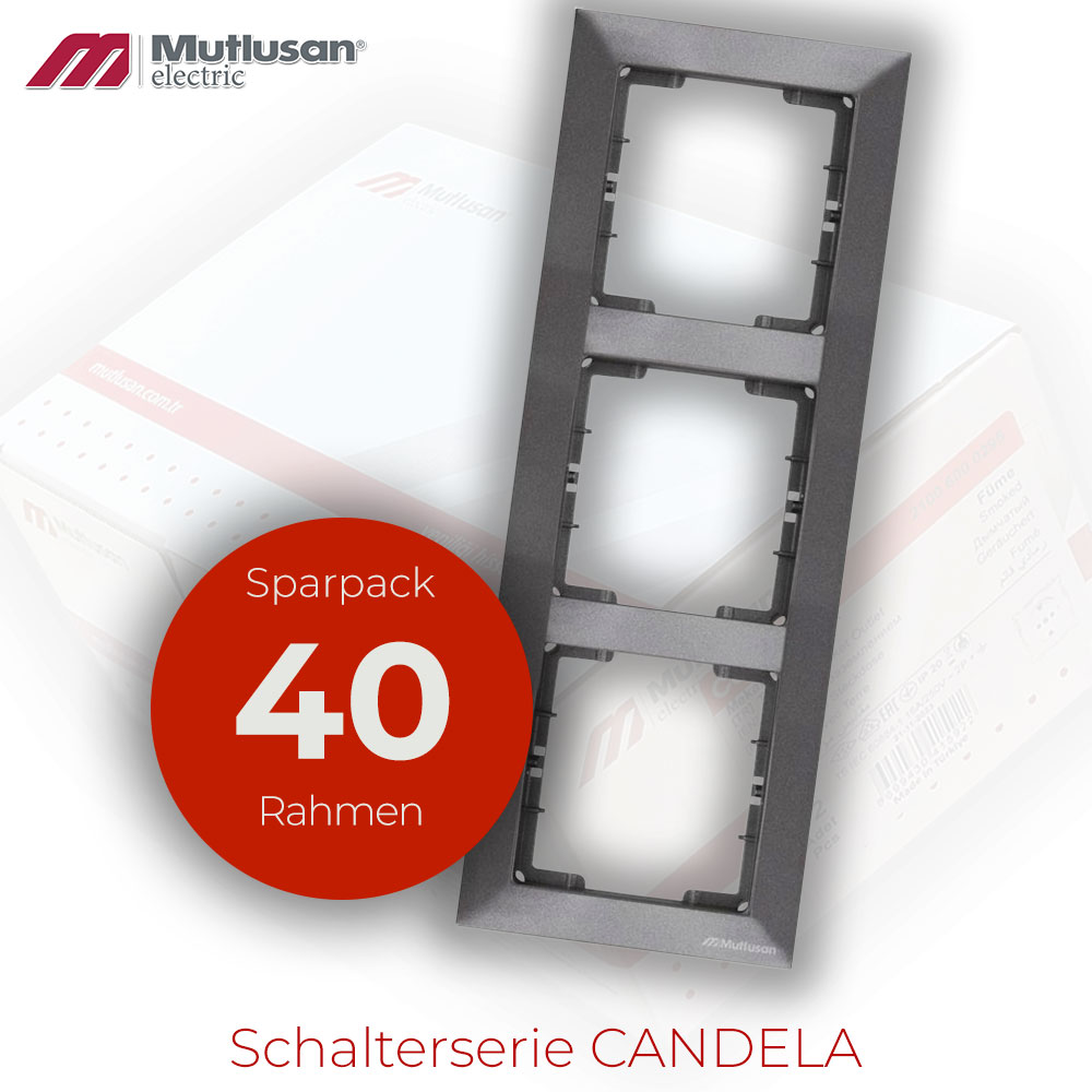 Sparset 40x 3fach Rahmen Vertikal Anthrazit Metall Optik CANDELA