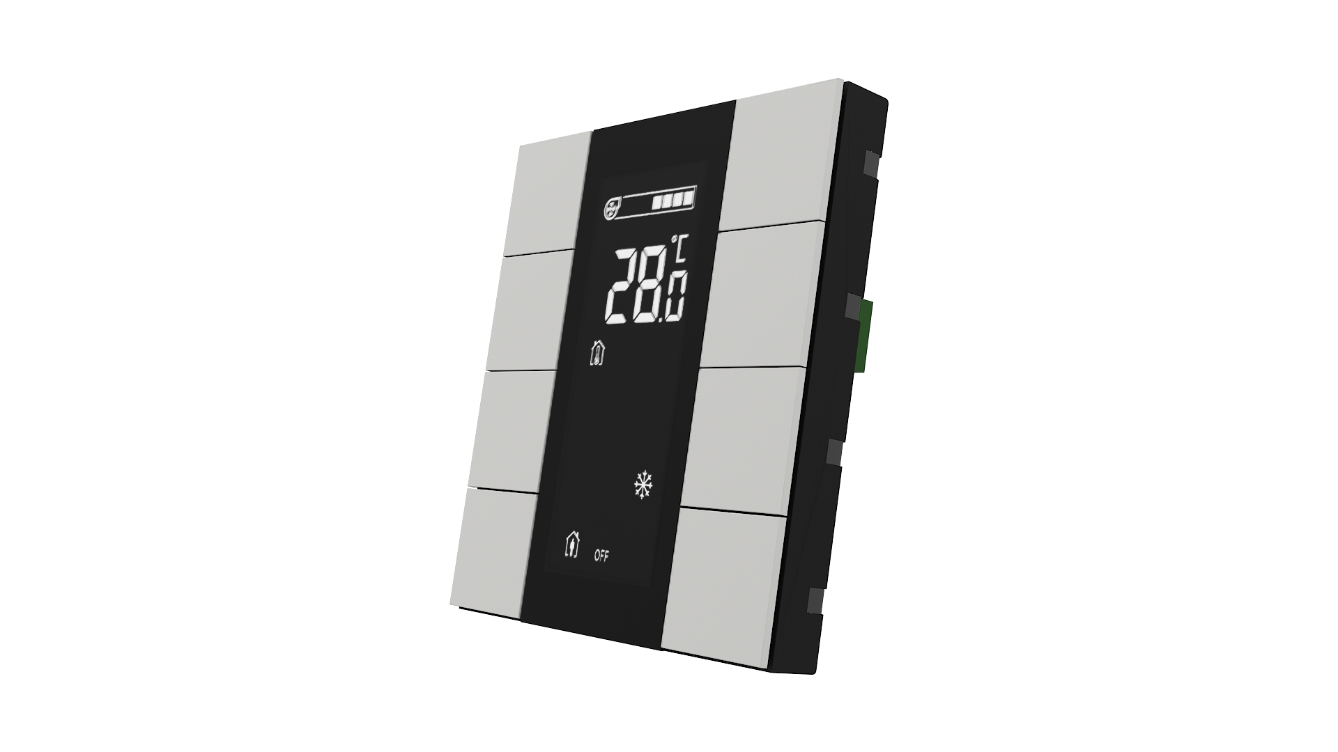 KNX Raumtemperatursensor mit Air Quality Sensor iSwitch+ Weiß matt 8 Tasten