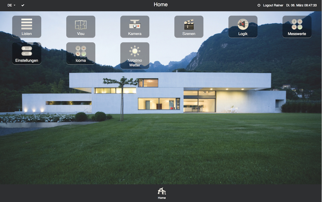 Xhome KNX Visualisierung 100 mit IP Router