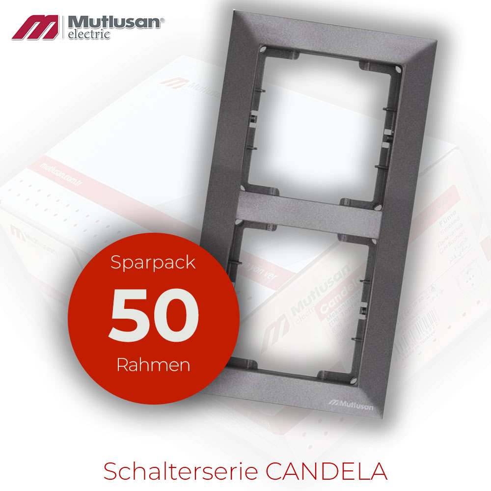 Sparset 50x 2fach Rahmen Vertikal Anthrazit Metall Optik CANDELA