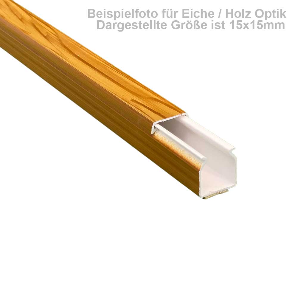 80x40 mm Kabelkanal Eiche zum Schrauben 2m