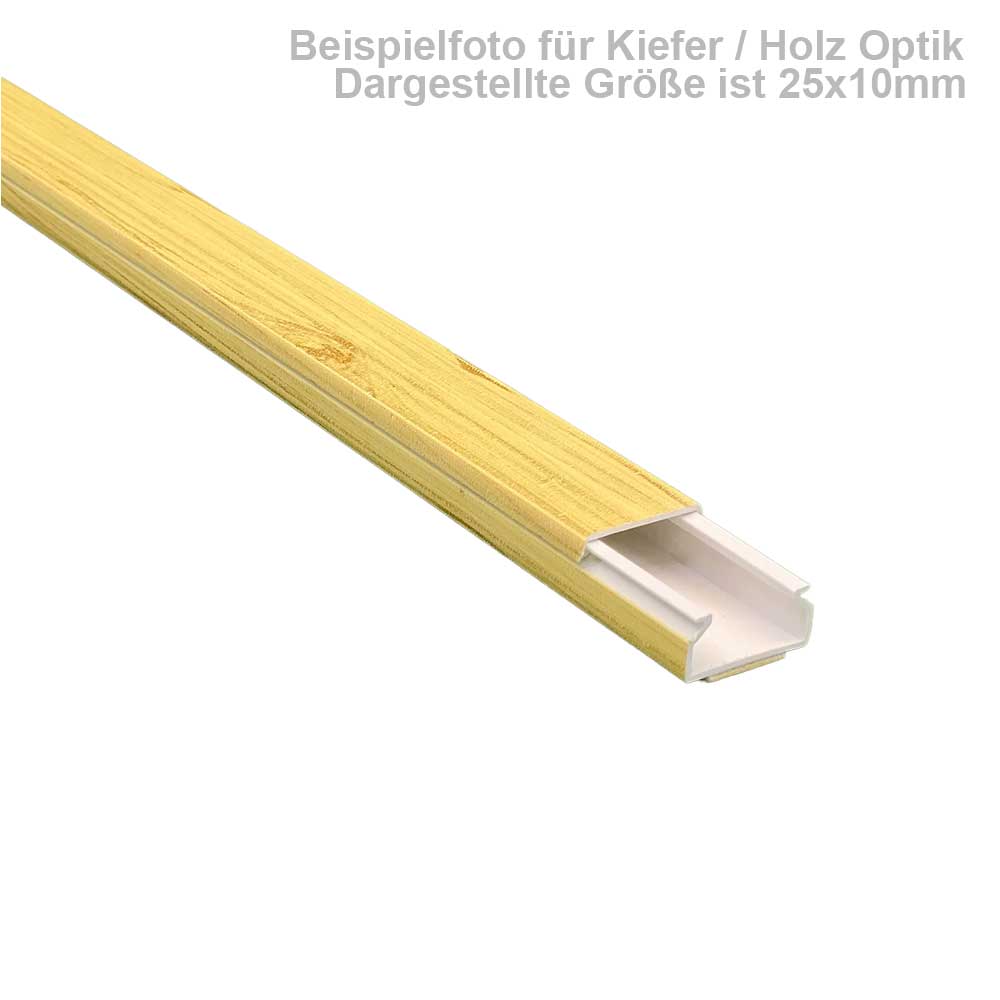 20x10 mm Kabelkanal Kiefer / Fichte Selbstklebend  2x 1m