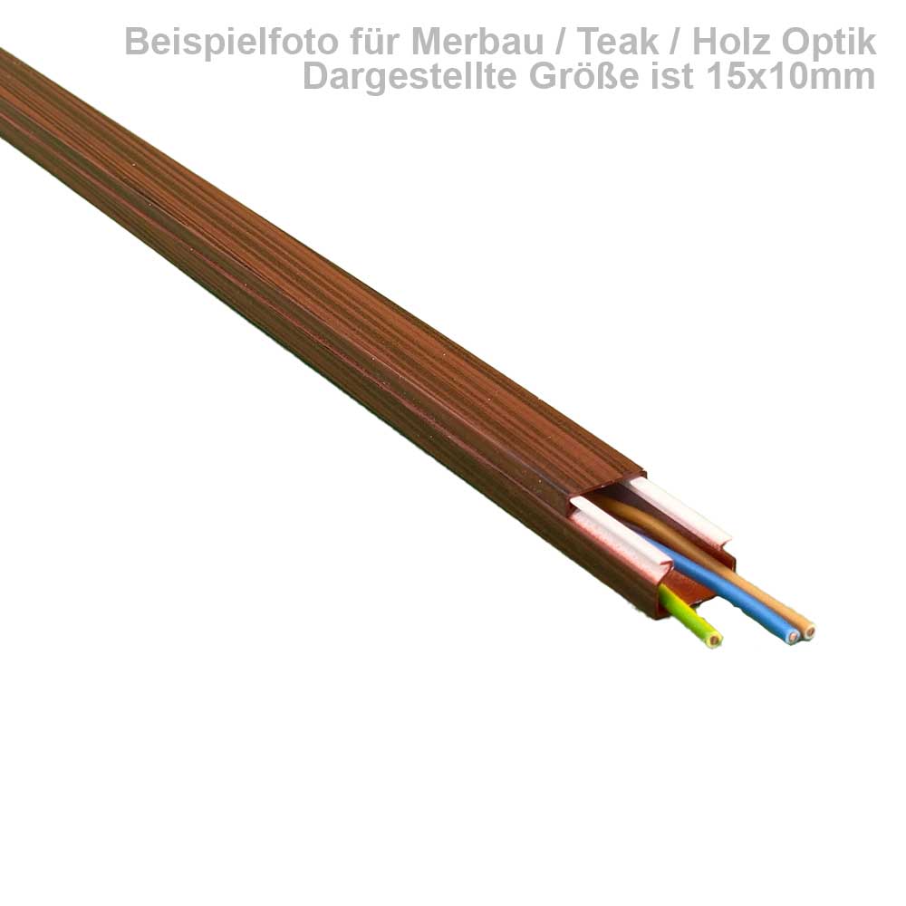 Kabelkanal Merbau / Teak 15X10mm Merbau/Teak Schrauben / Bohren 2m