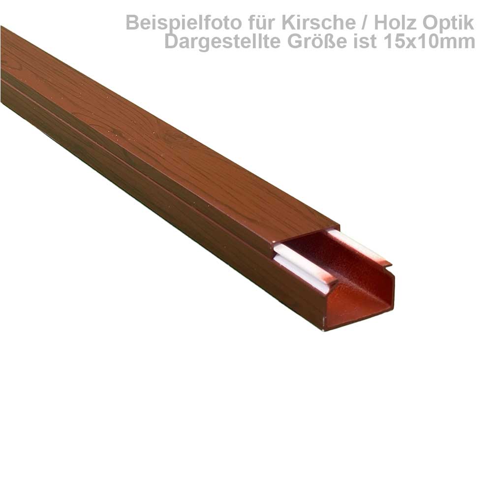 40x40 mm Kabelkanal Kirsche Dunkel mit Maserung zum Schrauben 2m