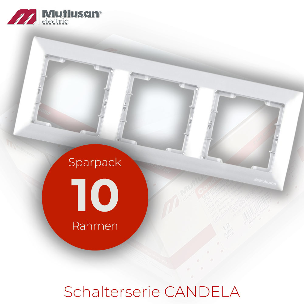 Sparset 10x 3fach Rahmen Horizontal weiß CANDELA Standard