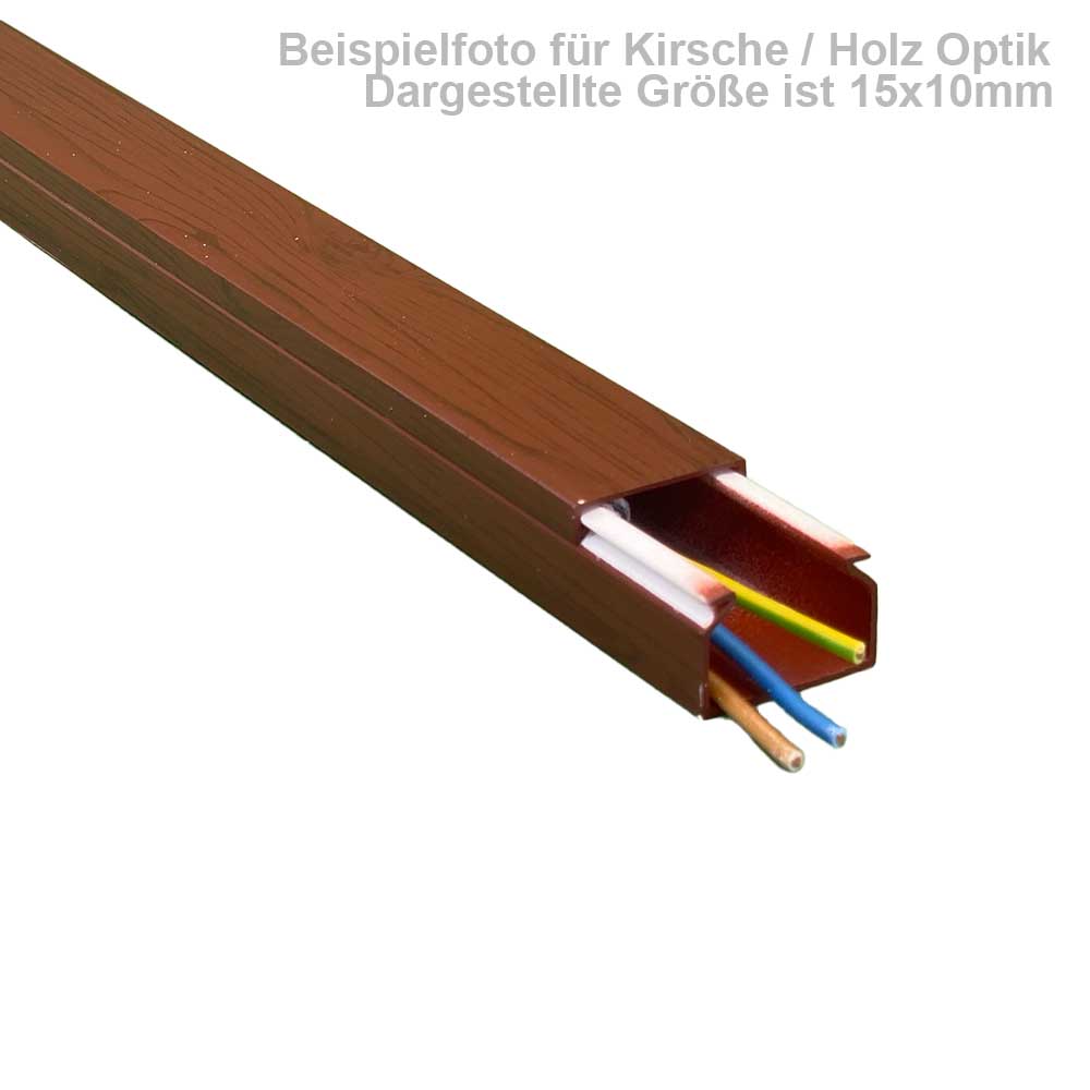 100x40 mm Kabelkanal Kirsche Dunkel mit Maserung zum Schrauben 1m