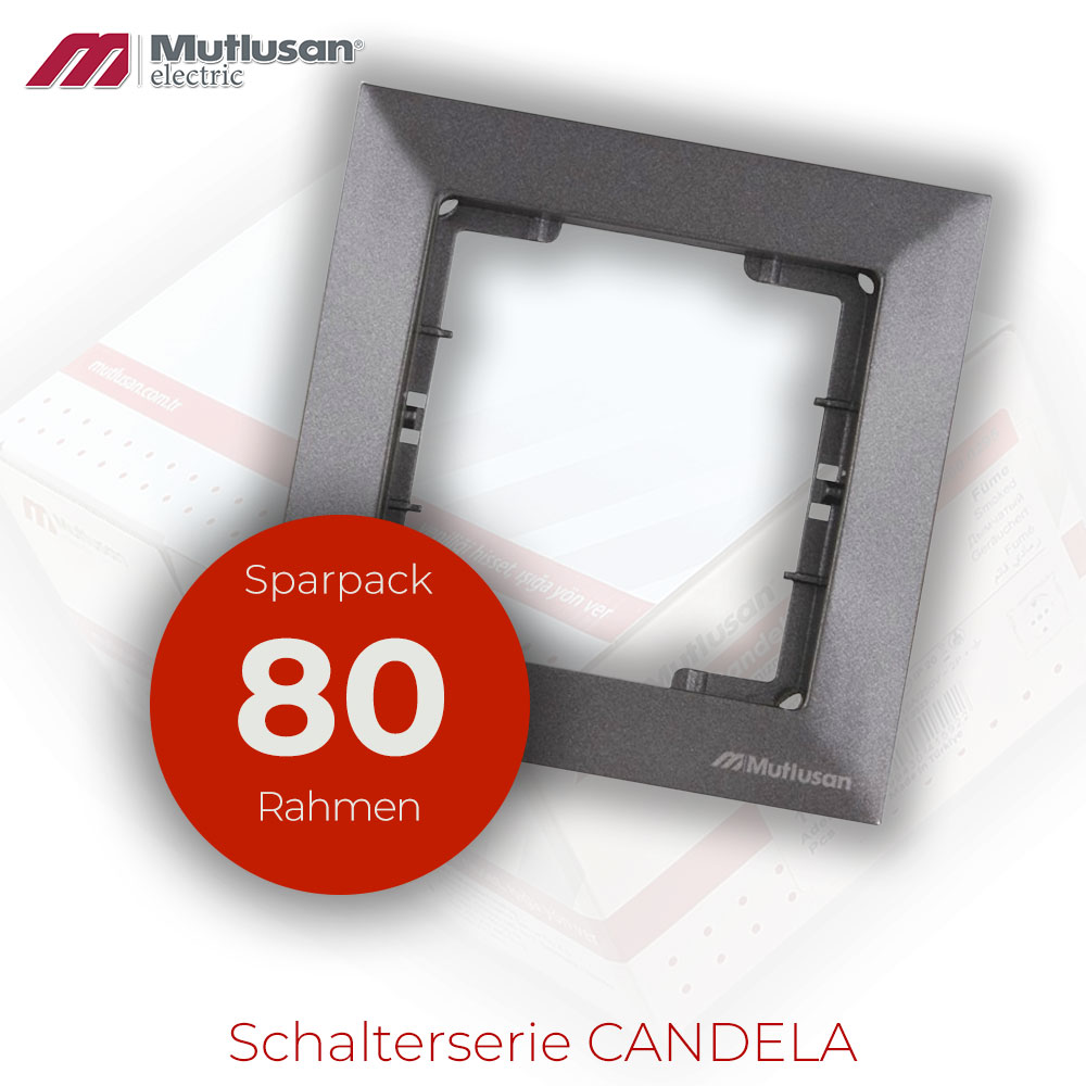 Sparset 80x 1fach Rahmen  Anthrazit Metall Optik CANDELA