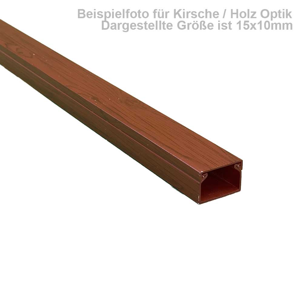 40x40 mm Kabelkanal Kirsche Dunkel mit Maserung zum Schrauben 1m