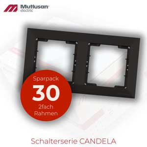 Sparset 30x 2fach Rahmen Horizontal Schwarz Matt CANDELA Standard