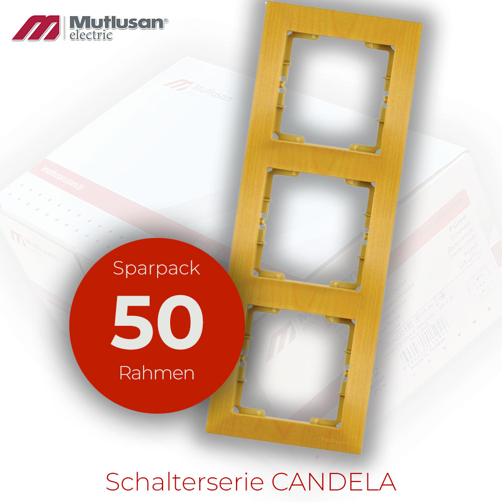 Sparset 50x 3 fach Rahmen Vertikal Eiche Holz Optik  CANDELA