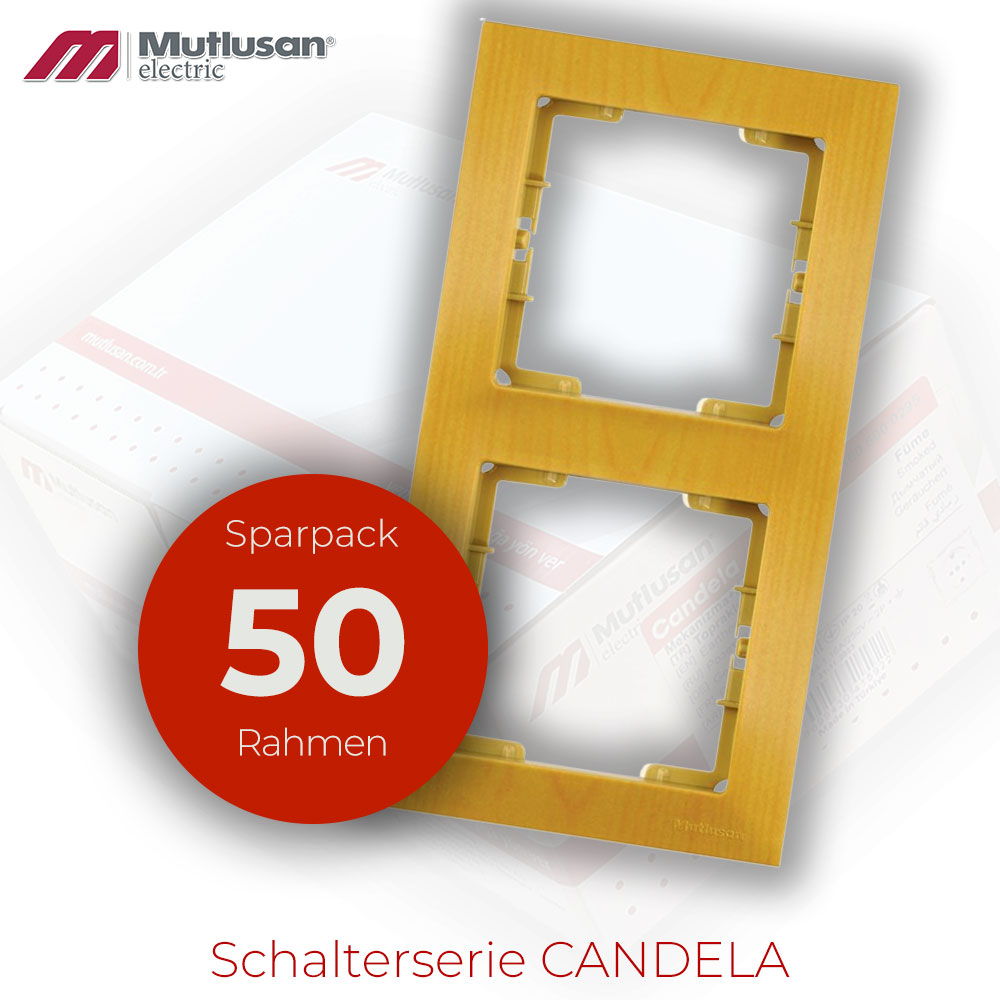 Sparset 50x 2fach Rahmen Vertikal  Eiche CANDELA Holz Optik Serie