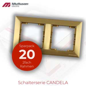Sparset 20x 2fach Rahmen Horizontal Gold Metall Optik CANDEL Standard
