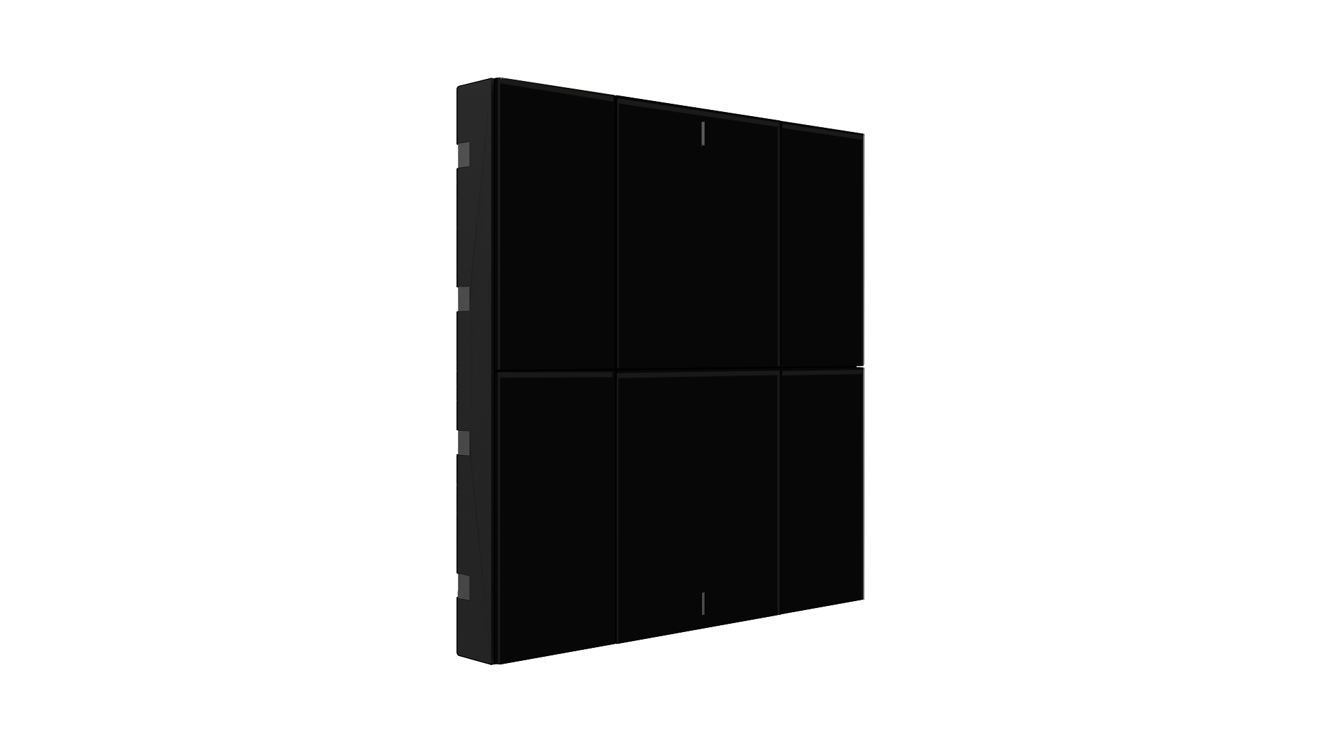 KNX Taster iSwitch+ Glas Schwarz 6 Tasten