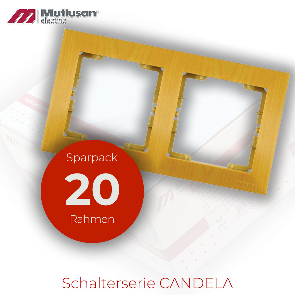 Sparset 20x 2 fach Rahmen Horizontal Eiche CANDELA Holz Optik Serie