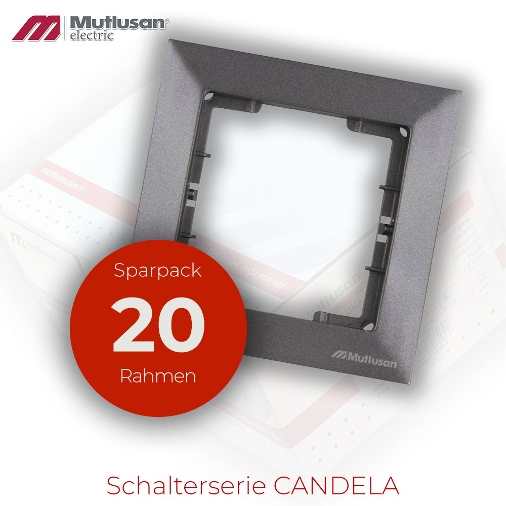 Sparset 20x 1fach Rahmen  Anthrazit Metall Optik CANDELA