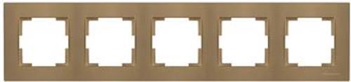 5 fach Rahmen horizontal Gold (RITA Metall Optik)