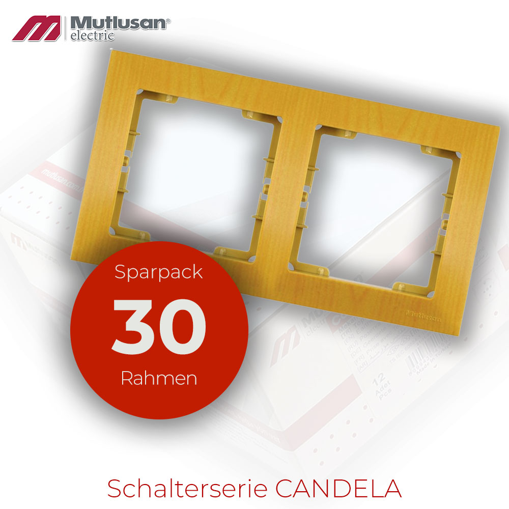 Sparset 30x 2 fach Rahmen Horizontal Eiche CANDELA Holz Optik Serie