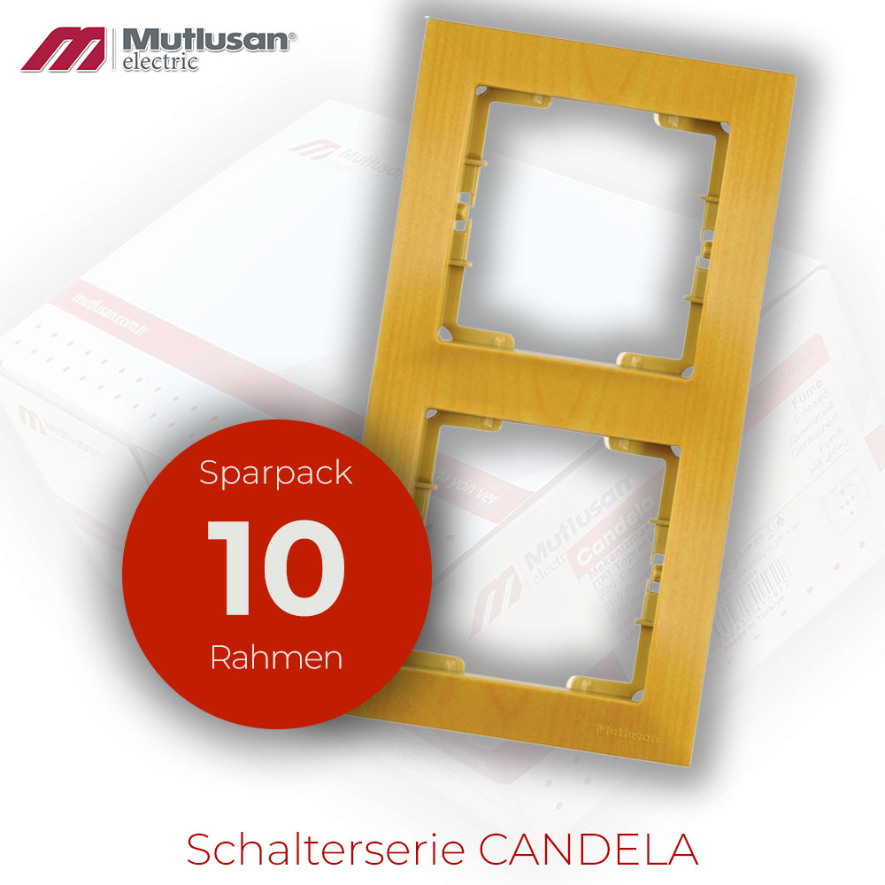 Sparset 10x 2fach Rahmen Vertikal  Eiche CANDELA Holz Optik Serie