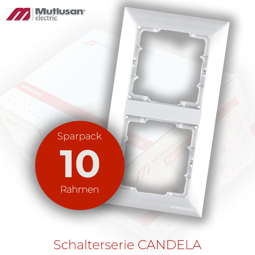 Sparset 10x 2fach Rahmen Vertikal weiß CANDELA Standard