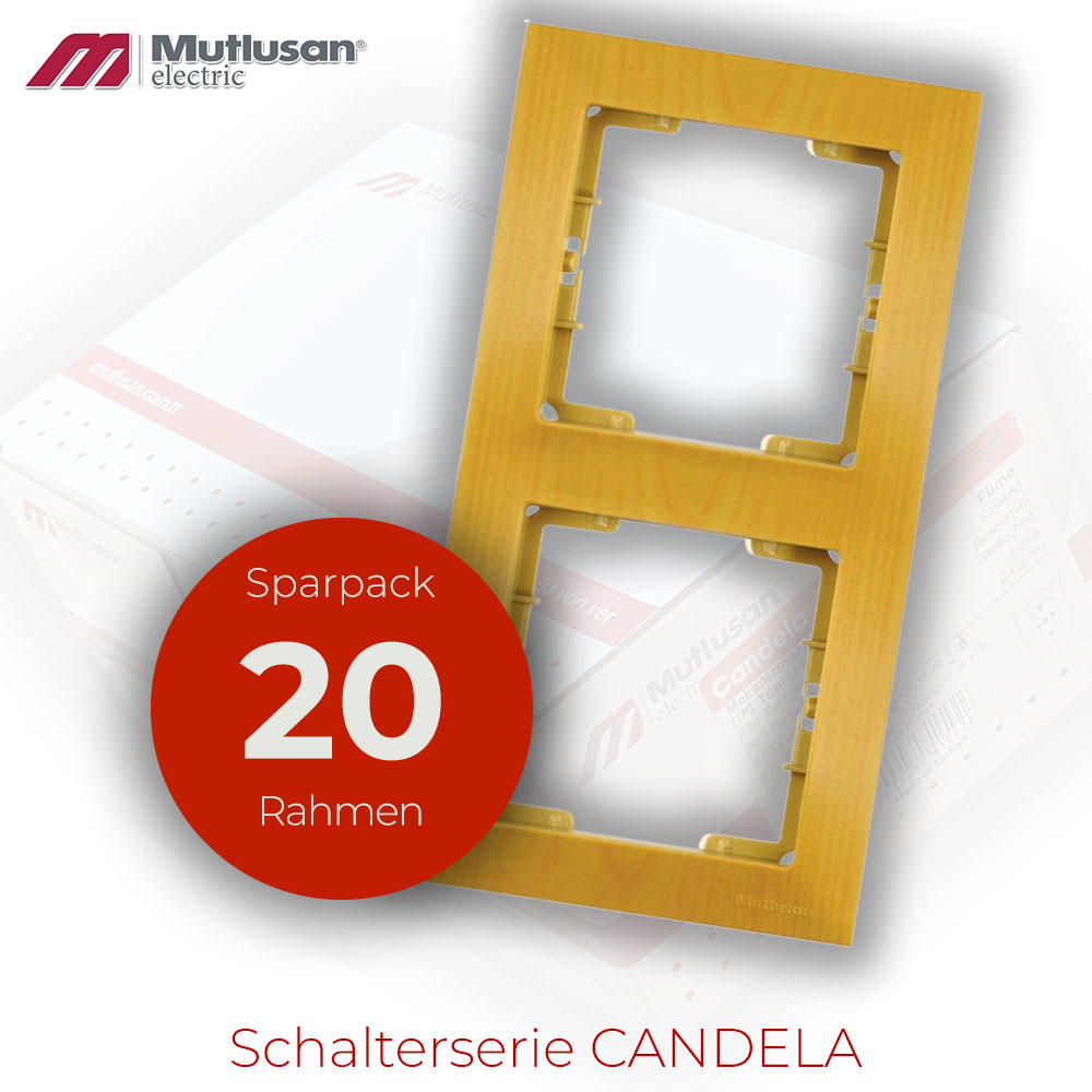 Sparset 20x 2fach Rahmen Vertikal  Eiche CANDELA Holz Optik Serie