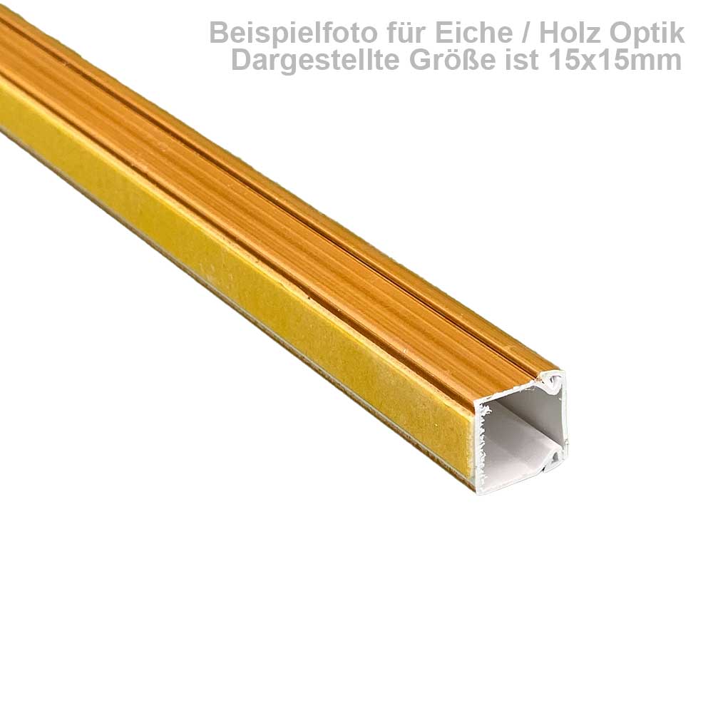 Kabelkanal Eiche / Holz Optik (selbstklebend) - 2x 1m