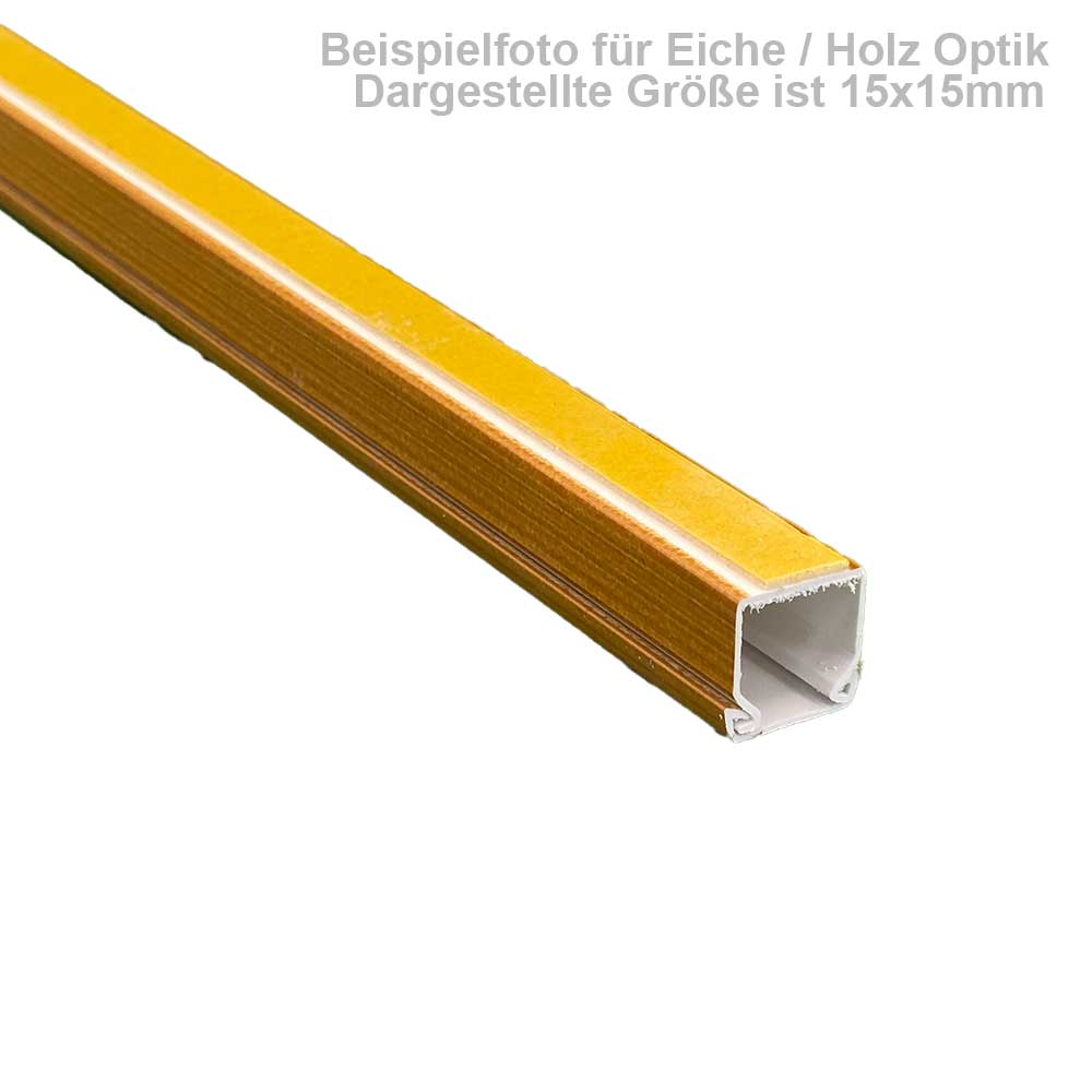 40x40 mm Kabelkanal Eiche Selbstklebend - 2x 1m