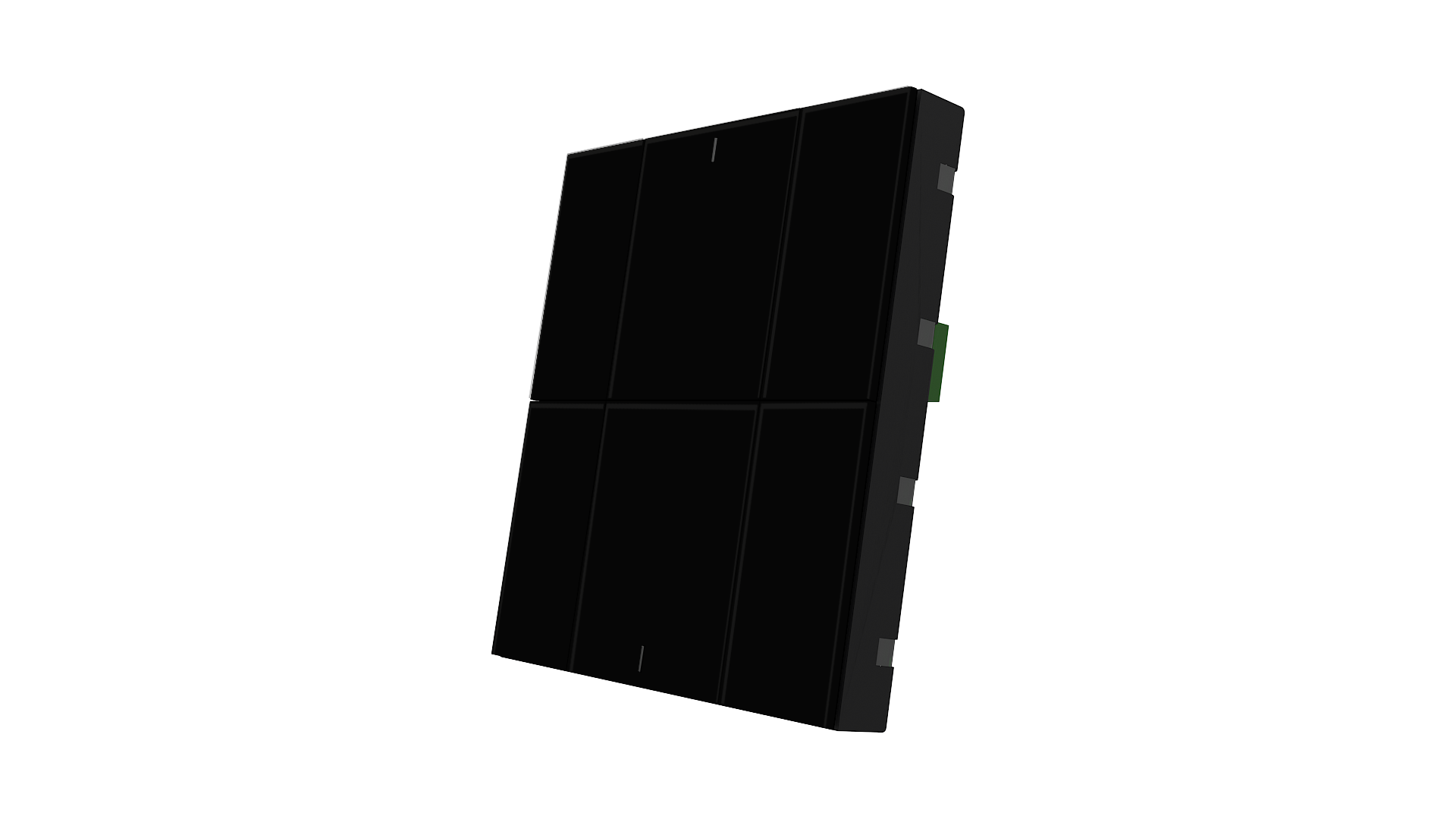 KNX Taster iSwitch+ Glas Schwarz 6 Tasten