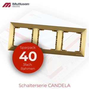 Sparset 40x 3fach Rahmen Horizontal Gold Metall Optik CANDELA Standard