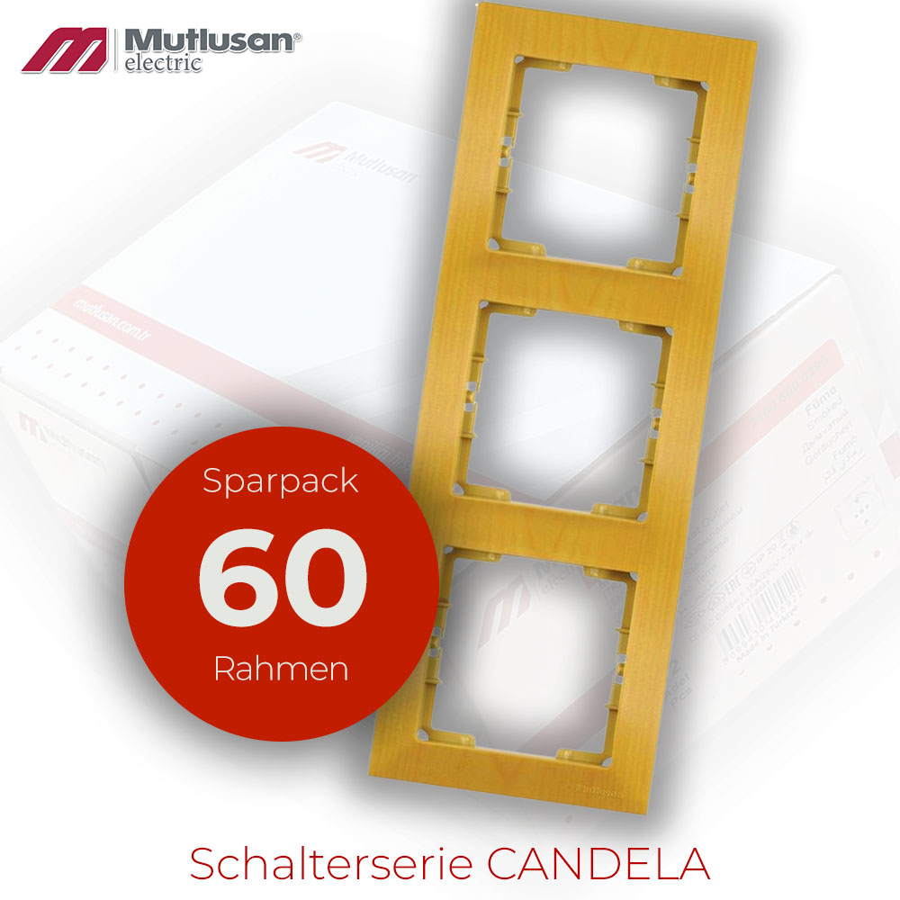 Sparset 60x 3 fach Rahmen Vertikal Eiche Holz Optik  CANDELA