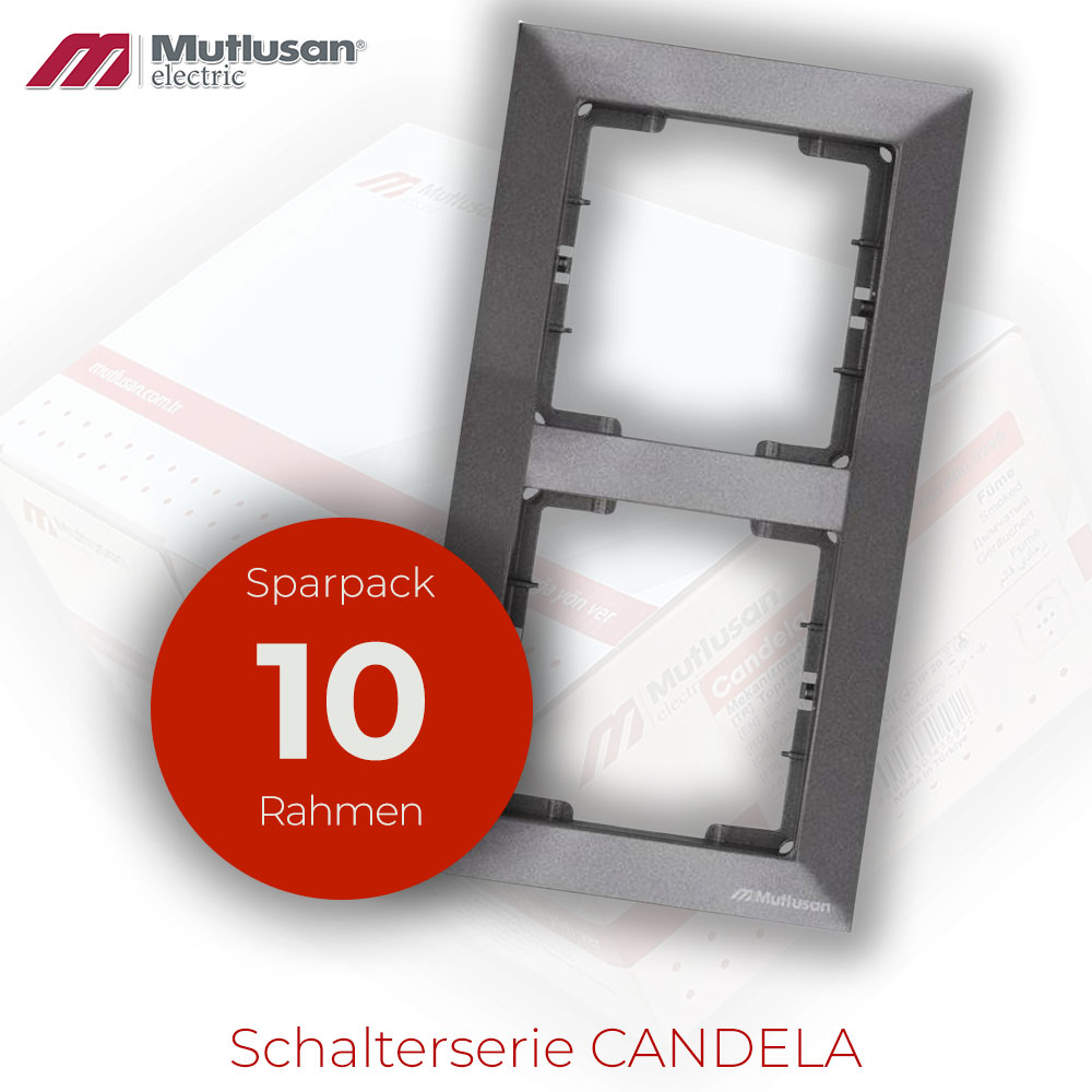 Sparset 10x 2fach Rahmen Vertikal Anthrazit Metall Optik CANDELA