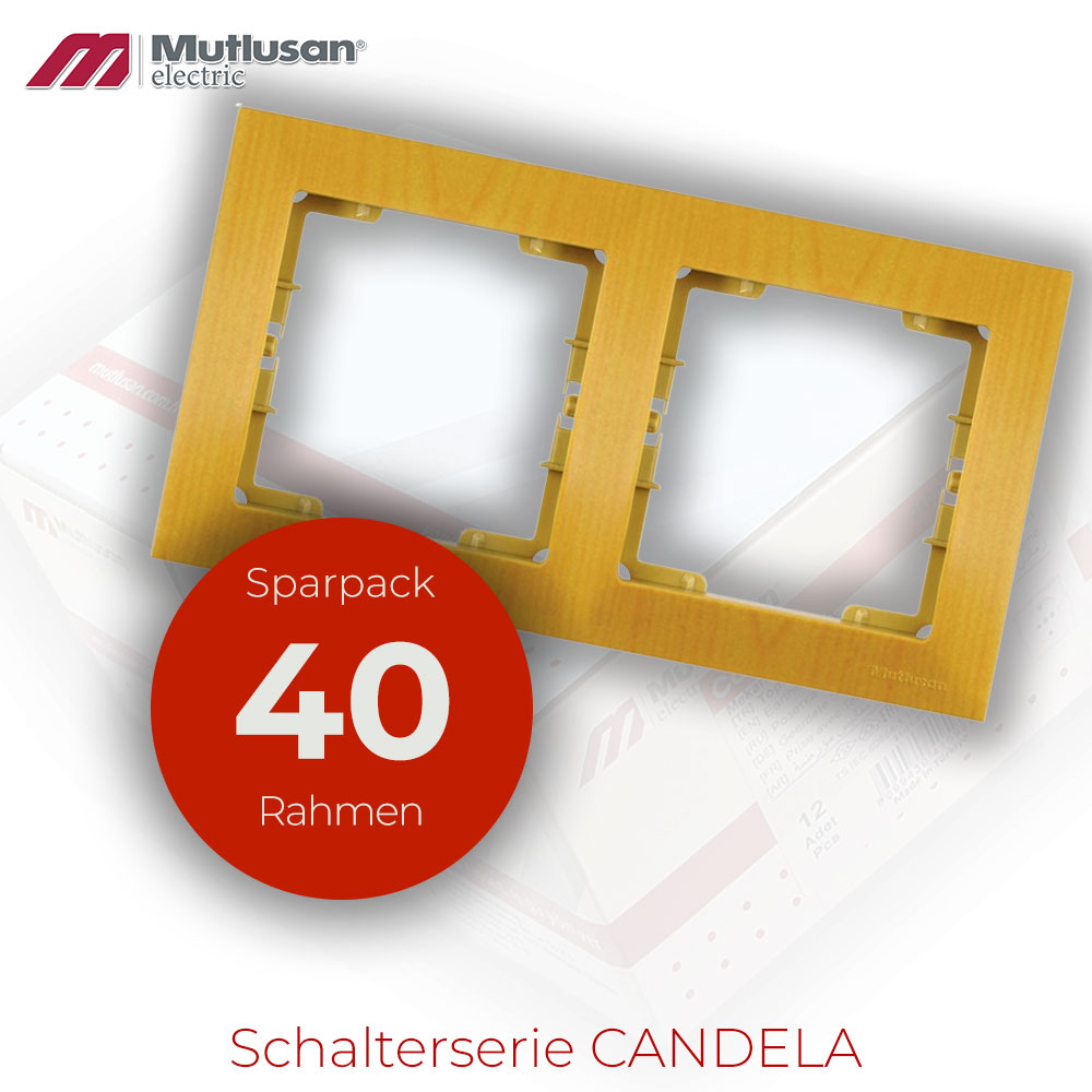 Sparset 40x 2 fach Rahmen Horizontal Eiche CANDELA Holz Optik Serie