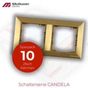Sparset 10x 2fach Rahmen Horizontal Gold Metall Optik CANDEL Standard