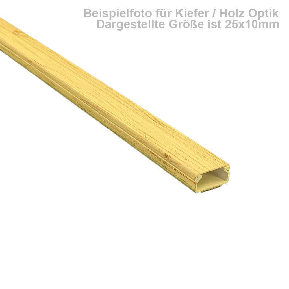 20x10 mm Kabelkanal Kiefer / Fichte Schrauben / Bohren 2m