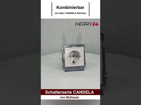 Steckdose mit Kindersicherung weiß - CANDELA Schalterserie